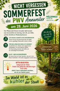 Sommerfest des PWV Annweiler am 28.06.2026